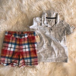 Cherokee Collared Top and Shorts